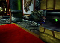A green Banana Bunch in Creepy Castle.