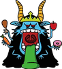 Dark Lord Hum Gree Wario Kard sprite for WarioWare Gold