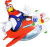 Drumstick in his plane.