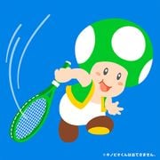 Kinopio-kun playing tennis
