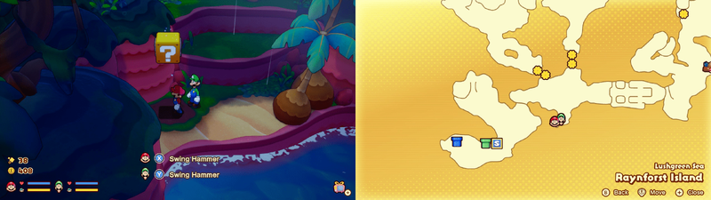 First ? block in Raynforst Island from Mario & Luigi: Brothership