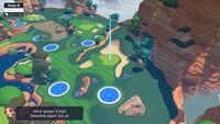Hole 6 of Shelltop Sanctuary's Amateur layout from Mario Golf: Super Rush