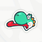 A sticker in Mario Kart World