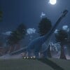 A brachiosaurus resembling Noshi in Mario Kart World