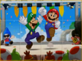 Mario and Luigi participating in the Mad Skillathon in Wakeport.