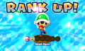 Mario ranking up to Shell Rank in Mario & Luigi: Paper Jam