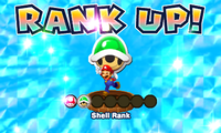 Screenshot of Mario ranking up in Mario & Luigi: Paper Jam