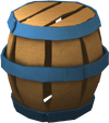 A breakable barrel from Paper Mario: Color Splash.