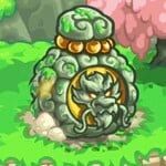 The Earth Elemental Holder, one of the five Elemental Holders in the DLC. This one increases the HP of the tower's units and summons Stone Warriors to block and fight enemies!