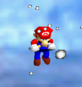 Mario stuck in mid air