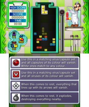 Beginner Stage 9 of Miracle Cure Laboratory in Dr. Mario: Miracle Cure