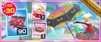 The Fire Rosalina Pack from the Piranha Plant Tour in Mario Kart Tour