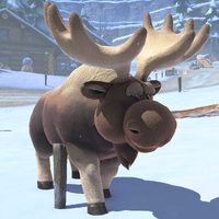A moose seen in Mario Kart World