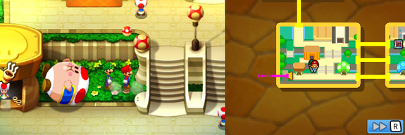 Mario and Luigi finding a Mushroom Ball
