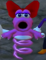 Birdo using the Springo Candy