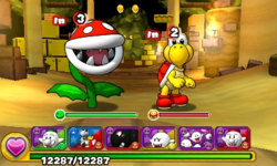 Screenshot of World 2-2, from Puzzle & Dragons: Super Mario Bros. Edition.