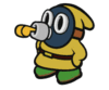 Yellow Whistle Snifit Idle Animation from Paper Mario: Color Splash