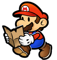 Mario in Paper Mario: The Thousand-Year Door (Nintendo Switch).