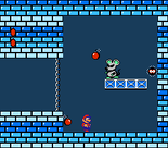 The Mouser boss fight in World 3-3 of Super Mario Bros. 2.