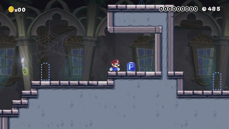 File:Super Mario Maker - Screenshot - NSMBU Ghost House - P Warp Door Off.jpg