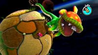 Early photo of Mario battling Dino Piranha in Super Mario Galaxy