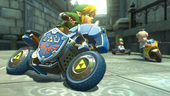 Link riding the Master Cycle.