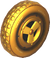 The Yoshi_Gold tires from Mario Kart Tour