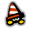 A sticker from Mario Kart World
