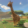 A giraffe seen in Mario Kart World