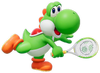 Artwork of Yoshi from Mario Tennis Fever