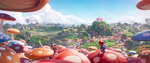 Toad leading Mario through the Mushroom Kingdom