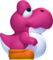 Balloon Baby Yoshi artwork from New Super Mario Bros. U