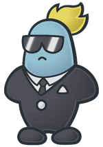 Sprite of a Glitz Pit Security guard in Paper Mario: The Thousand-Year Door (Nintendo Switch)