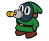 Green Whistle Snifit Idle Animation from Paper Mario: Color Splash
