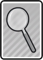 The Magnifying Glass as an unpainted card.