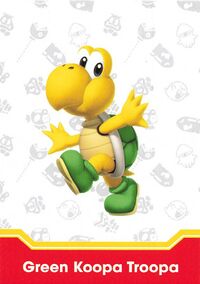 Green Koopa Troopa enemy card from the Super Mario Trading Card Collection