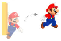 Mario performing a Wall Jump