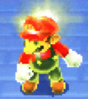 Screenshot of Invincible Mario from Super Mario 3D Land.