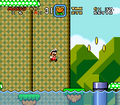 A pair of floating island platforms