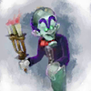 The silver frame of Shivers in Luigi's Mansion for the Nintendo 3DS.