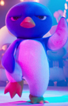 A penguin dancing in The Super Mario Galaxy Movie
