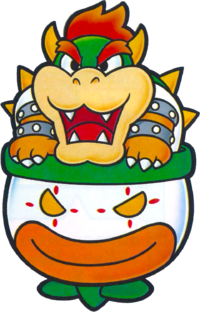 Bowser in his Koopa Clown Car