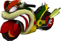 The model for Bowser's Flame Runner from Mario Kart Wii