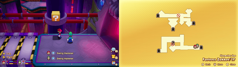 Block 13 in Fortress Zokket from Mario & Luigi: Brothership