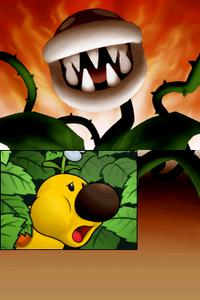 The piranha plant cutscene