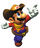Artwork of Mario dressed as a cowboy, from Mario Party 2.