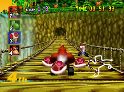 The image for "D.K.'s Jungle Parkway" from Mario Kart 64 on Nintendo Music.