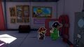 Mario and Bob-omb are attacked by an origami Spike