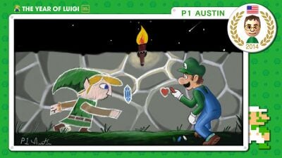 The Year of Luigi art submission created by Miiverse user P1 AUSTIN and selected by Nintendo