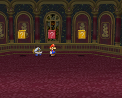 Fourth, fifth and sixth ? Blocks in Palace of Shadow of Paper Mario: The Thousand-Year Door.